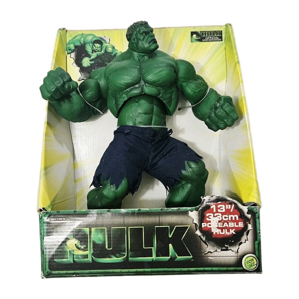 Marvel RAGING HULK Action Figure 2003 TOY BIZ HULK MOVIE 13" POSEABLE Unopened!